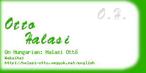 otto halasi business card